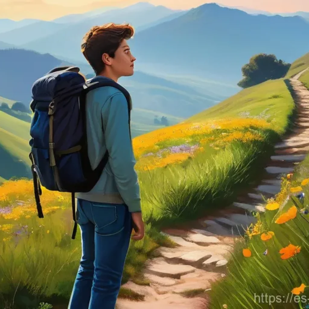 성장 단계별 특징 이해하기 - **Prompt for the Exploration Stage:**
"A vibrant, expressive digital painting of a young adult, ...